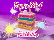 Happy Birthday Age 83 GIF, 83rd Birthday GIF