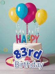 Happy Birthday Age 83 GIF, 83rd Birthday GIF