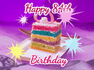 Happy Birthday Age 84 GIF, 84th Birthday GIF