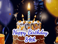 Happy Birthday Age 84 GIF, 84th Birthday GIF