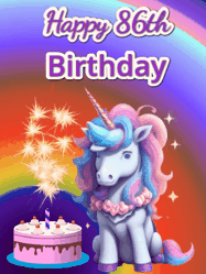 Happy Birthday Age 86 GIF, 86th Birthday GIF