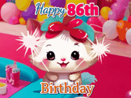Happy Birthday Age 86 GIF, 86th Birthday GIF