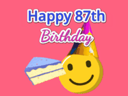 Happy Birthday Age 87 GIF, 87th Birthday GIF