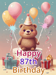 Happy Birthday Age 87 GIF, 87th Birthday GIF