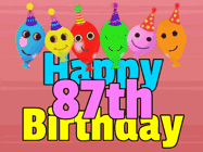 Happy Birthday Age 87 GIF, 87th Birthday GIF