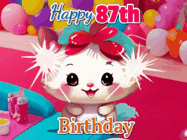 Happy Birthday Age 87 GIF, 87th Birthday GIF