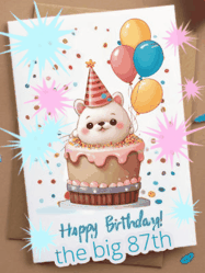 Happy Birthday Age 87 GIF, 87th Birthday GIF