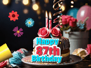 Happy Birthday Age 87 GIF, 87th Birthday GIF