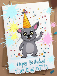 Happy Birthday Age 87 GIF, 87th Birthday GIF