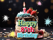 Happy Birthday Age 87 GIF, 87th Birthday GIF