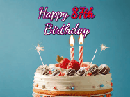 Happy Birthday Age 87 GIF, 87th Birthday GIF