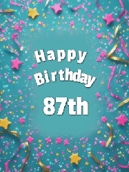 Happy Birthday Age 87 GIF, 87th Birthday GIF