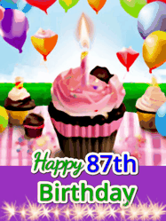 Happy Birthday Age 87 GIF, 87th Birthday GIF
