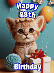 Happy Birthday Age 88 GIF, 88th Birthday GIF