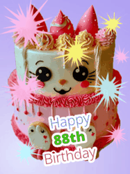 Happy Birthday Age 88 GIF, 88th Birthday GIF