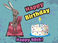 Happy Birthday Age 88 GIF, 88th Birthday GIF
