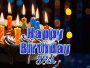 Happy Birthday Age 88 GIF, 88th Birthday GIF