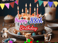Happy Birthday Age 88 GIF, 88th Birthday GIF