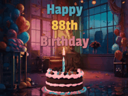Happy Birthday Age 88 GIF, 88th Birthday GIF