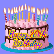 Happy Birthday Age 89 GIF, 89th Birthday GIF