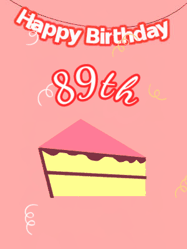 Happy Birthday Age 89 GIF, 89th Birthday GIF