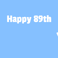 Happy Birthday Age 89 GIF, 89th Birthday GIF: A silly animated Happy Birthday GIF with a smiling emoji rolling into scene and leaving behind a birthday cake.