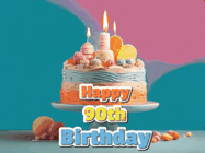 Happy Birthday Age 90 GIF, 90th Birthday GIF
