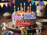 Happy Birthday Age 90 GIF, 90th Birthday GIF