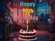 Happy Birthday Age 90 GIF, 90th Birthday GIF