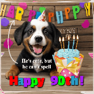 Happy Birthday Age 90 GIF, 90th Birthday GIF