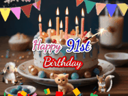 Happy Birthday Age 91 GIF, 91st Birthday GIF