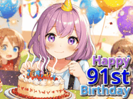 Happy Birthday Age 91 GIF, 91st Birthday GIF