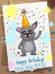 Happy Birthday Age 91 GIF, 91st Birthday GIF