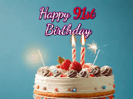 Happy Birthday Age 91 GIF, 91st Birthday GIF