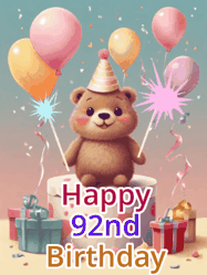 Happy Birthday Age 92 GIF, 92nd Birthday GIF