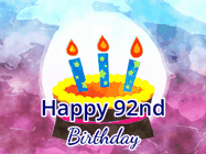 Happy Birthday Age 92 GIF, 92nd Birthday GIF