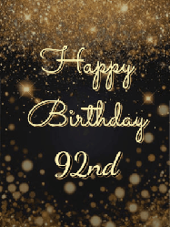 Happy Birthday Age 92 GIF, 92nd Birthday GIF: A beautiful happy birthday gif on a dark glitter background with bubbles and animation. It reads Happy Birtday. Customize it!