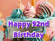 Happy Birthday Age 92 GIF, 92nd Birthday GIF