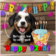 Happy Birthday Age 92 GIF, 92nd Birthday GIF