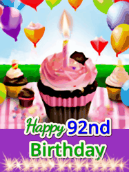 Happy Birthday Age 92 GIF, 92nd Birthday GIF