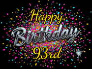 Happy Birthday Age 93 GIF, 93rd Birthday GIF