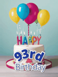 Happy Birthday Age 93 GIF, 93rd Birthday GIF