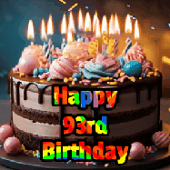 Happy Birthday Age 93 GIF, 93rd Birthday GIF