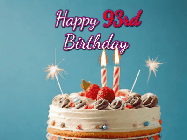 Happy Birthday Age 93 GIF, 93rd Birthday GIF