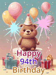 Happy Birthday Age 94 GIF, 94th Birthday GIF