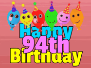 Happy Birthday Age 94 GIF, 94th Birthday GIF