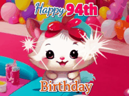 Happy Birthday Age 94 GIF, 94th Birthday GIF