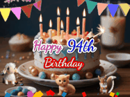 Happy Birthday Age 94 GIF, 94th Birthday GIF