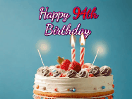 Happy Birthday Age 94 GIF, 94th Birthday GIF