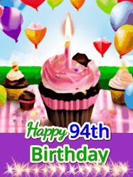 Happy Birthday Age 94 GIF, 94th Birthday GIF